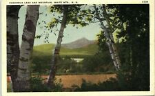 1940 White Mountains N.H. Chocorua Lake and Mountains Postcard 13-26 picture