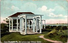 Postcard Cape Elizabeth Maine The Lookout Cape Cottage Casino Posted 1909 Vtg picture