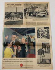 Vintage 1957 Large Coca Cola Newspaper Ad St. Louis Post Dispatch 10