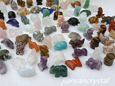 50pcs Mix Natural Quartz Crystal Mini Animal Carved Crystal Skull Reiki Healing picture