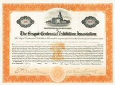 1926 Sesgui-Centennial Exhibition Association - Stock Certificate - World's Fair picture