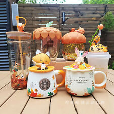 Starbucks 2023 China Autumn Cute Fox Acorn Wall Glass Cup Tumbler Ceramic Mugs picture