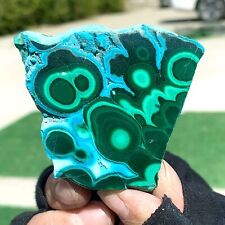 161G Natural Chrysocolla/Malachite transparent cluster rough mineral sample picture