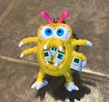 HTF Vintage 90s Y2K Year 2000 Yellow Computer Virus Bug PVC Figure Keychain picture