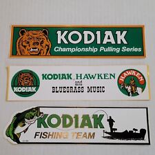 Lot Of 3 Vintage Kodiak Smokeless Chewing Tobacco Bumper Stickers 11.5