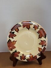 Vintage Fall Leaves Colors Stoneware Dinner Plate Botanica K.I.C picture