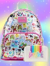 Loungefly Lisa Frank 90's Retro Stickers Holographic MiniBackpack with Wallet picture