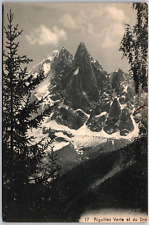 Aiguille du Dru Mountain Mont Blanc Massif French Alps Chamonix Valley Postcard picture