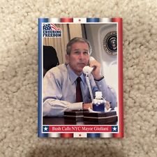 2001 Topps Enduring Freedom George W Bush Bush Calls NYC Mayor Giuliani #5 picture