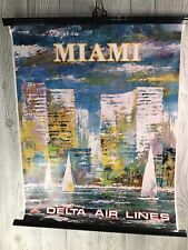 Delta Airlines Miami Florida Watercolor Print by Jack Laycox 22