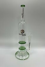 Tsunami 15'' Double Honeycomb Water Bong Pipe - Clear / Green picture