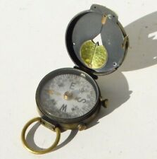 WWI VINTAGE US ENGINEER CORPS BRASS COMPASS CRUCHON & EMONS CA 1918 picture