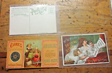 3~1874 Clarks SEWING THREAD 1886 Mrs Winslow Trade Card Pocket CALENDAR+W. World picture