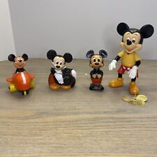 Vintage Lot Of 4 1970'S Walt Disney Mickey Mouse Plastic Figurine Toy Figures picture