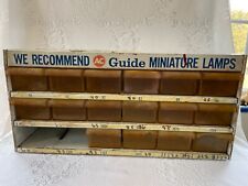 Vintage AC Delco Guide Miniature Lamps Bulbs Auto Parts Store Display Cabinet picture