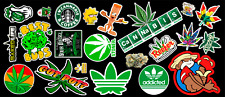 Weed Marijuana Cannabis Contour Cut Vinyl Sticker Bundle picture
