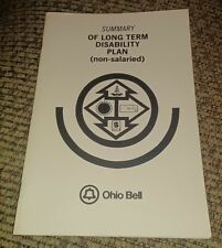 1977 Ohio Bell Telephone Company Promo EMPLOYEE LONG TERM DISABILITY PLAN BOOK picture