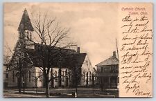Catholic Church 1908 Salem Ohio OH Vintage B/W Postcard picture