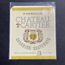 Vintage 1950s Parkdale Chateau Cartier UNUSED Paper Label Toronto Ontario Q1906 picture
