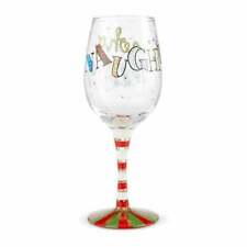 Lolita Naughty... Who Me? Hand Painted Christmas Wine Glass 6004434 New Boxed picture