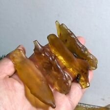 4pcs Natural Genuine Old Baltic Amber Rare Found Untreated Gemstone 33g c370 picture