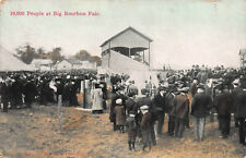 10,000 People at Big Bourbon Fair, Bourbon, Indiana, Early Postcard, Used  picture