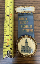 Buffalo Detroit Cleveland Pittsburgh Laurel S. F. E. CO. #1 York PA Ribbon 1896 picture