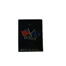 A.C.E Alaska US and State Flags Hat Pin picture