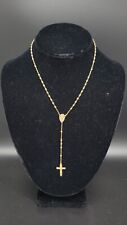 VINTAGE 10K SOLID GOLD CHILD SIZE ROSARY BEADS, 5 grams picture
