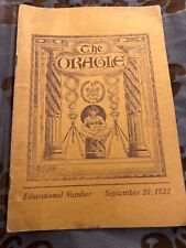 Rare Omega Psi Phi Fraternity Oracle Booklet Educational Issue Vol. 1 # 3 1922 picture