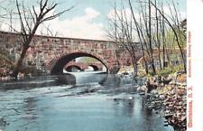 MORRISTOWN, NJ New Jersey  BROOK SCENE~BRIDGE THRU BRIDGE  c1900's UDB Postcard picture