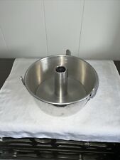 Vintage MIRRO Aluminum ANGEL FOOD CAKE PAN 1950s 10” Footed 2 Pc picture