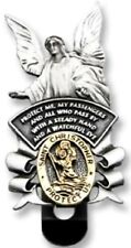 Saint St Christopher Guardian Angel Car Visor Clip Auto Traveler's Safety Prayer picture