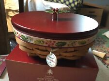 Longaberger Holly Berry Basket 2011 Christmas Collection Mint Condition  picture