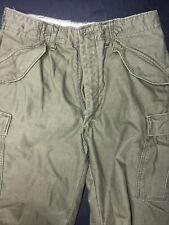 Vintage M65 OD Field Trousers Shell M-1965 Field Pants Sateen Small K-6 picture
