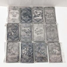 CHINESE ZODIAC ANIMALS COMPLETE SET OF 12 Pendants/Plaques - New - US Seller picture