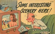Comic Humor Sexy TV Show 1940s Teich Postcard 22-1563 picture