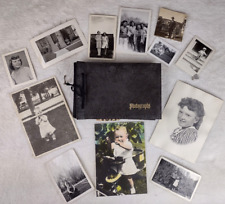 Vintage Photo Album 20s-40s 80+ Photos B & W Family Women Men Baby Wedding picture