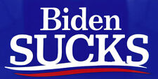 Biden Sucks TRUMP 2024 Blue Vinyl Decal Bumper Sticker picture