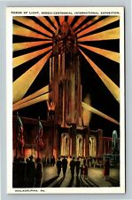 1926 Sesquicentennial Exposition Tower Of Light Vintage Postcard picture