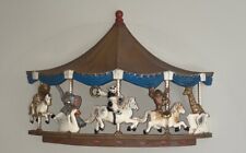 Vintage 1979 Universal Sanctuary Corp Circus Animal Carousel Wall Decor 16x22 picture