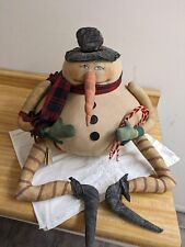 Vtg. Gathered Traditions Gallerie II Joe Spencer large snowman, Chester. picture