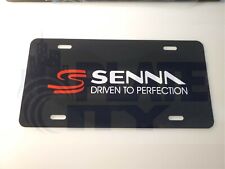 Aryton Senna Driven To Perfection Metal Plate vanity Black plate 2 colors picture