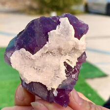 122G Rare transparent purple cubic fluorite mineral crystal sample/China picture