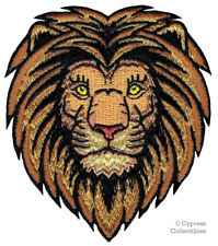 AFRICAN LION iron-on PATCH embroidered ROARING WILD ANIMAL SOUVENIR APPLIQUE new picture