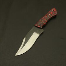 Hand Forged High Carbon Steel Full Tang Hunting  Camping Skinner Knife | Sheath picture