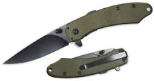 ABKT Tac Ember Liner Folding Knife 2.75” 8CR13MOV Steel Blade Green G10 Handle  picture