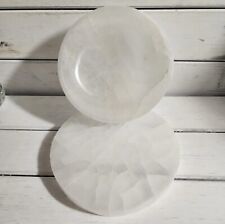 15cm XL Selenite Circle Charging Plate & Bowl for Crystal Cleansing Healing Moro picture