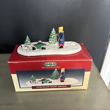 PORCELAIN SNOW ANGELS lemax Christmas village collection 1997 kids playing 73221 picture