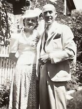 V9 Photograph 1940 Handsome Old Man Cute Couple Pretty Woman  picture